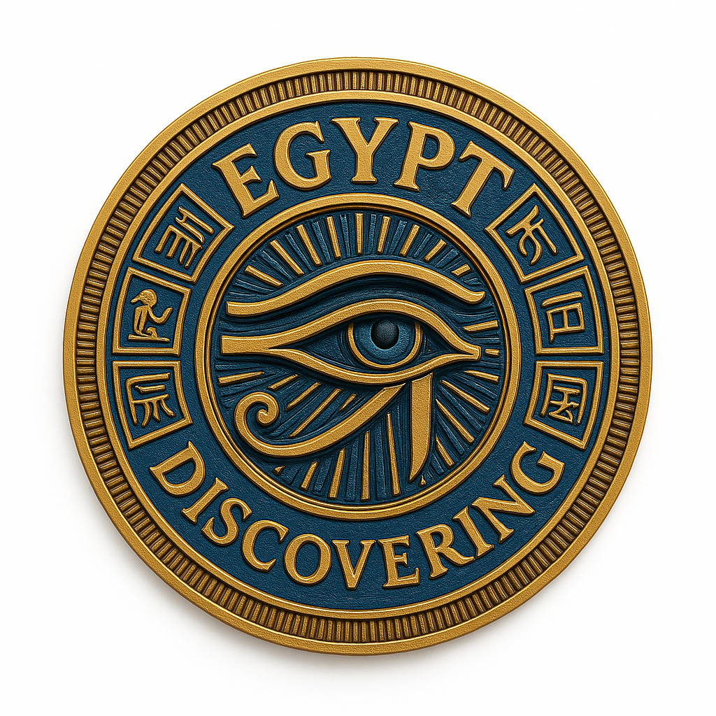 EgyptDiscovering logo featuring the Eye of Horus